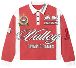 Vale Olympic Rugby L/S Polo  Red