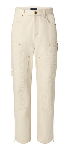 Louis Vuitton Monogram Workwear Denim Carpenter Pants Off-White