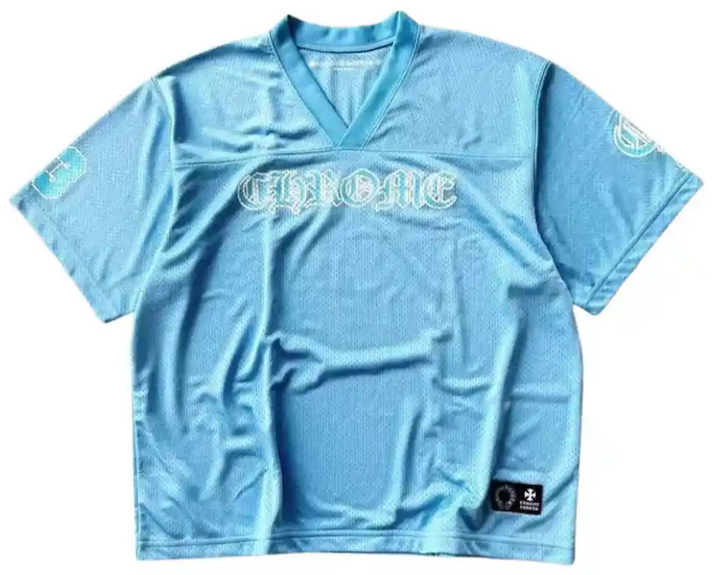 Chrome Heart Sports Mesh Warm Up Jersey Short Sleeve Blue – RondevuNC