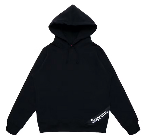 Supreme Corner Label Hooded Sweatshirt Black