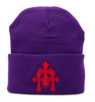 Chrome Hearts Cemetery Cross Beanie Purple