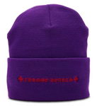 Chrome Hearts Cemetery Cross Beanie Purple