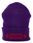 Chrome Hearts Logo Beanie Purple