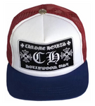 Chrome Hearts CH Hollywood Trucker Hat Kids Red/White/Blue