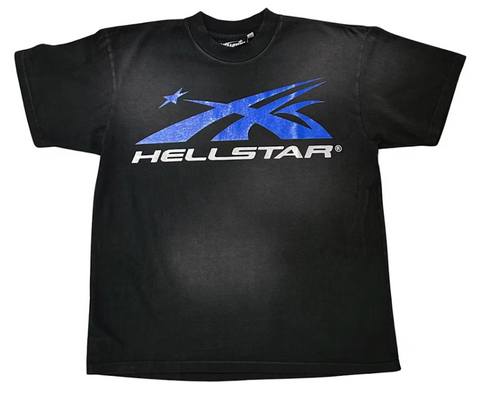 Hellstar Sport Logo Gel T-Shirt Black/Blue