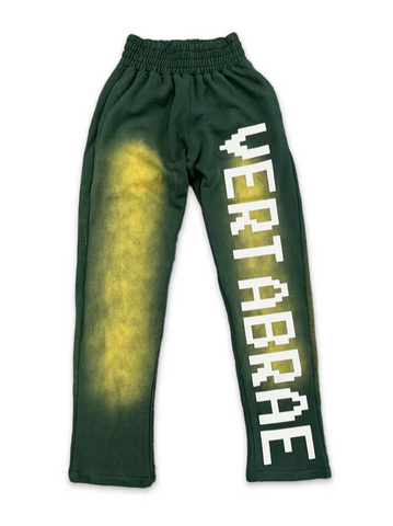 Vertabrae Sweatpants Washed Green/White