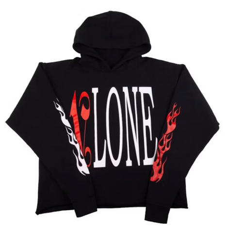 Vlone x Palm Angels Logo Hooded Sweatshirt Black/Red