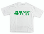 In Glock We Trust Tee White/Green
