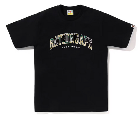 BAPE 1st Camo Logo Tee Black Yellow