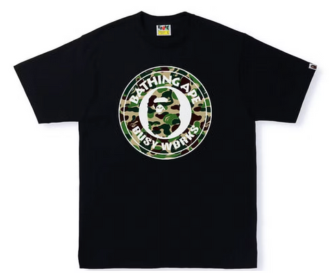 BAPE ABC Camo Single Color Busy Works Tee Black Green