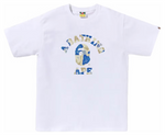 BAPE Liquid Camo College Tee White/Blue