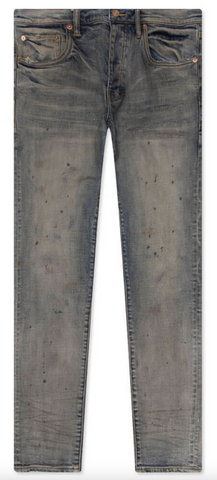 Purple P001 Classic Skinny Jeans Indigo Oil Repair