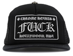 Chrome Hearts F**K Hollywood Trucker Hat Black