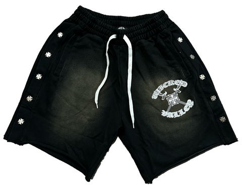 Wicked Valley Cotton Snap Shorts Black