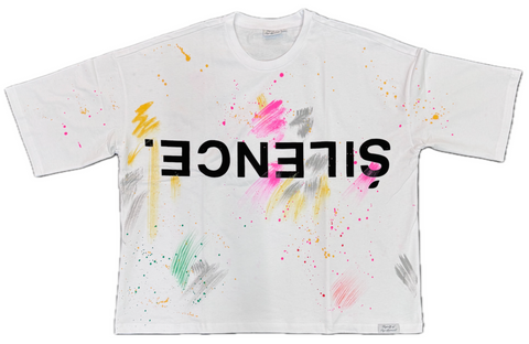 Onyx Silence Tee Paint Splatter