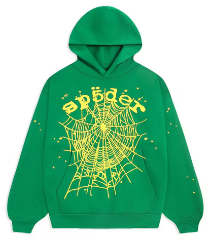 Sp5der Star OG Web V2 Hoodie Slime Green