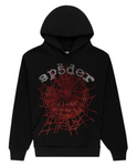 Sp5der Rhinestone OG Web V2 Hoodie Black