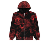 Sp5der AOP Web V2 Zip Up Hoodie Black