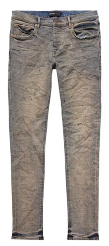 Purple Brand P001 Slim Fit Oil Repair Jeans Indigo