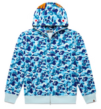 BAPE ABC Camo Shark Full Zip Hoodie Blue