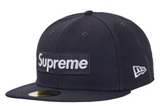Supreme Rings Box Logo New Era 59Fifty Fitted Hat Navy