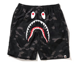 BAPE Color Camo Shark Beach Shorts (SS22) Black