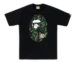 BAPE Trial Camo Big Ape Head Tee Black/Green