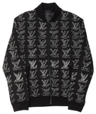Louis Vuitton Cartoon Jacquard Bomber Zip Up Jacket Black