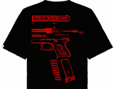 Glock No Weapon Formed Tee Black/Red