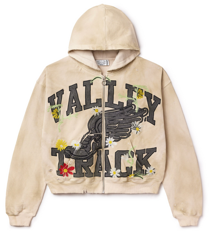 Vale  Garden Zip Up Hoodie Bone