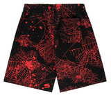Sp5der AOP Web V2 Zip Up Sweatshort Black