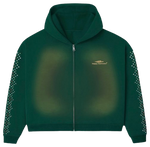 Happy Memories Don't Die Crystal Zip Up Green Bean