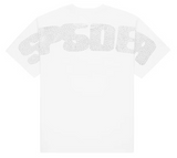 Sp5der Rhinestone Silk Tee White