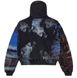 Vale Ether Zip Up Hoodie Black