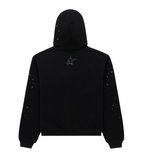 Sp5der Rhinestone Punk V2 Hoodie Black