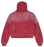 Vale Classico Zip Up Hoodie Ruby