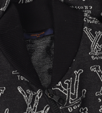 Louis Vuitton Cartoon Jacquard Bomber Zip Up Jacket Black