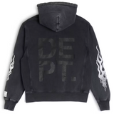 Gallery Dept. Flames Hoodie Black