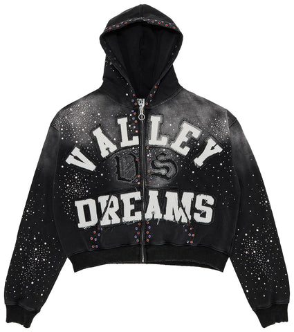 Vale Classico Zip Up Hoodie Black