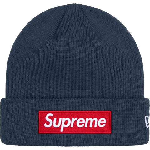 Supreme New Era Box Logo Beanie (FW24) Navy