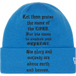 Supreme New Era Psalm Beanie Light Slate