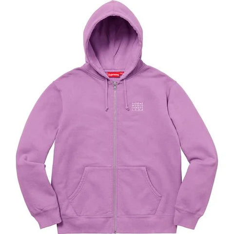 Supreme World Famous Zip Up Hooded Sweatshirt  Violet