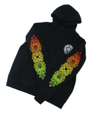 Chrome Hearts Floral Sleeve Gradient Made In Hollywood Hoodie Black/Gradient (Myrtle Beach Location)
